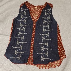 Anthropologie Tunic blouseTiny button up tank